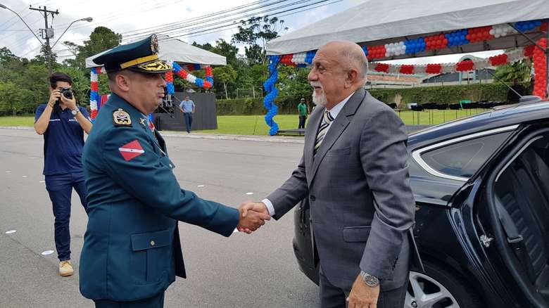 Governador Jatene e Comandante PM cel. Hilton Benigno - Crédito: Diego Monteiro